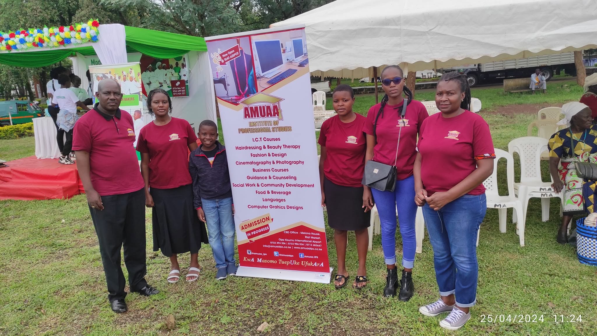 AMUAA students in a practical session